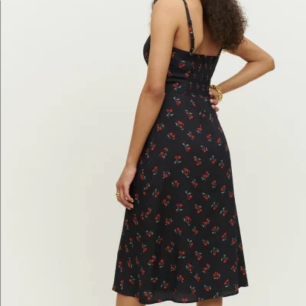Reformation Afternoon Dress in Black Cherry *NEW* - Picture 3 of 6